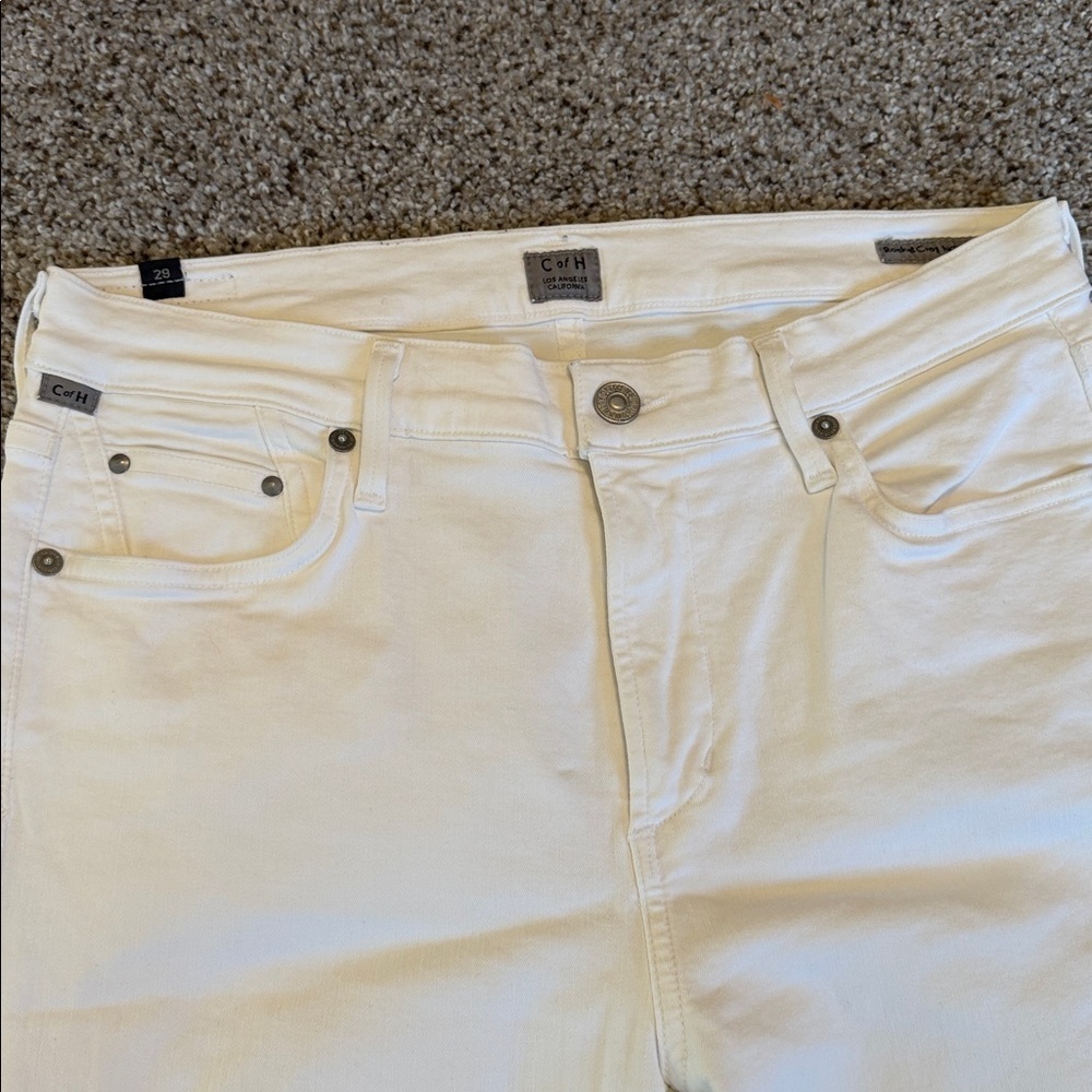 Citizens of Humanity White Rocket Crop High Rise Skinny Jeans, size 29, NWOT - Picture 3 of 9